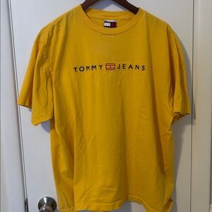 Vintage 90s Yellow Embossed Tommy Jeans Shirt